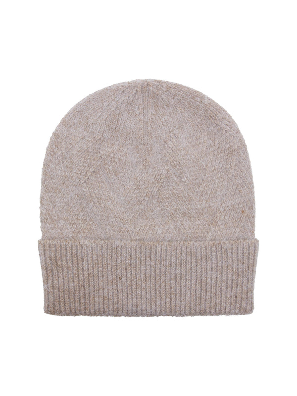 Lue m/mønster Beige